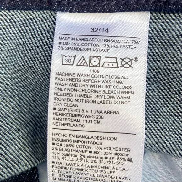 BANANA REPUBLIC FACTORY NWT Women’s Wide Leg Cargo Jeans Dark Wash Size 32/14 - Picture 8 of 8